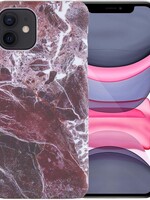 LUQ LUQ iPhone 11 hoesje marmer - Rood
