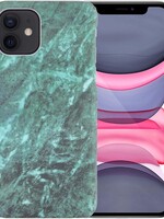 LUQ LUQ iPhone 11 hoesje marmer - Groen