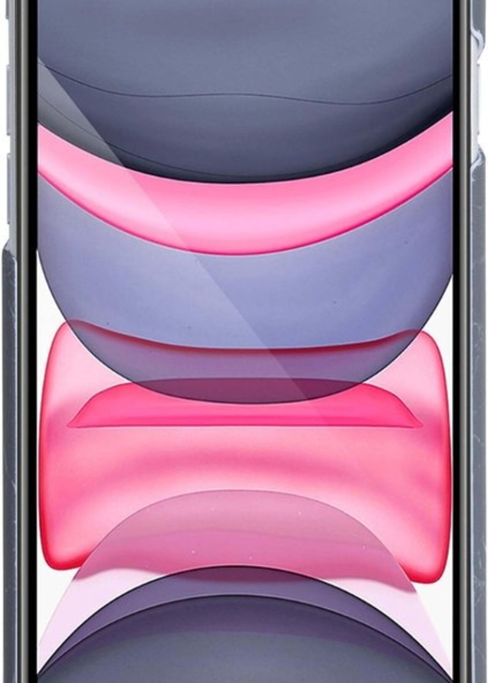 LUQ Hoesje Geschikt voor iPhone 11 Pro Hoesje Marmer Case Hard Cover - Hoes Geschikt voor iPhone 11 Pro Case Marmer Hoesje Backcover - Zwart