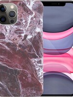 LUQ LUQ iPhone 11 Pro hoesje marmer - Rood