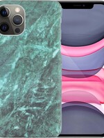 LUQ LUQ iPhone 11 Pro hoesje marmer - Groen