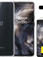 LUQ LUQ OnePlus Nord hoesje siliconen transparant + 2x screenprotector