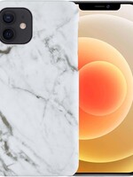 LUQ LUQ iPhone 12 Mini hoesje marmer - Wit