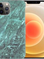 LUQ LUQ - 2x - iPhone 12 Pro hoesje marmer - Groen