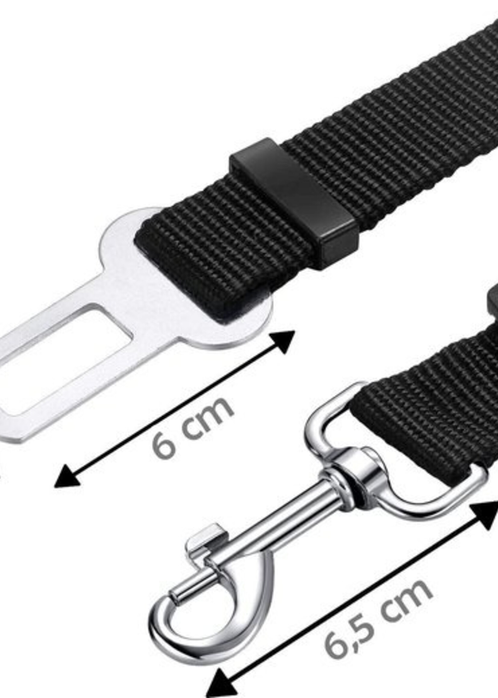 LUQ Honden Autogordel Verstelbaar Hondenriem Autogordel Universele Hondengordel Zwart - 2 Stuks