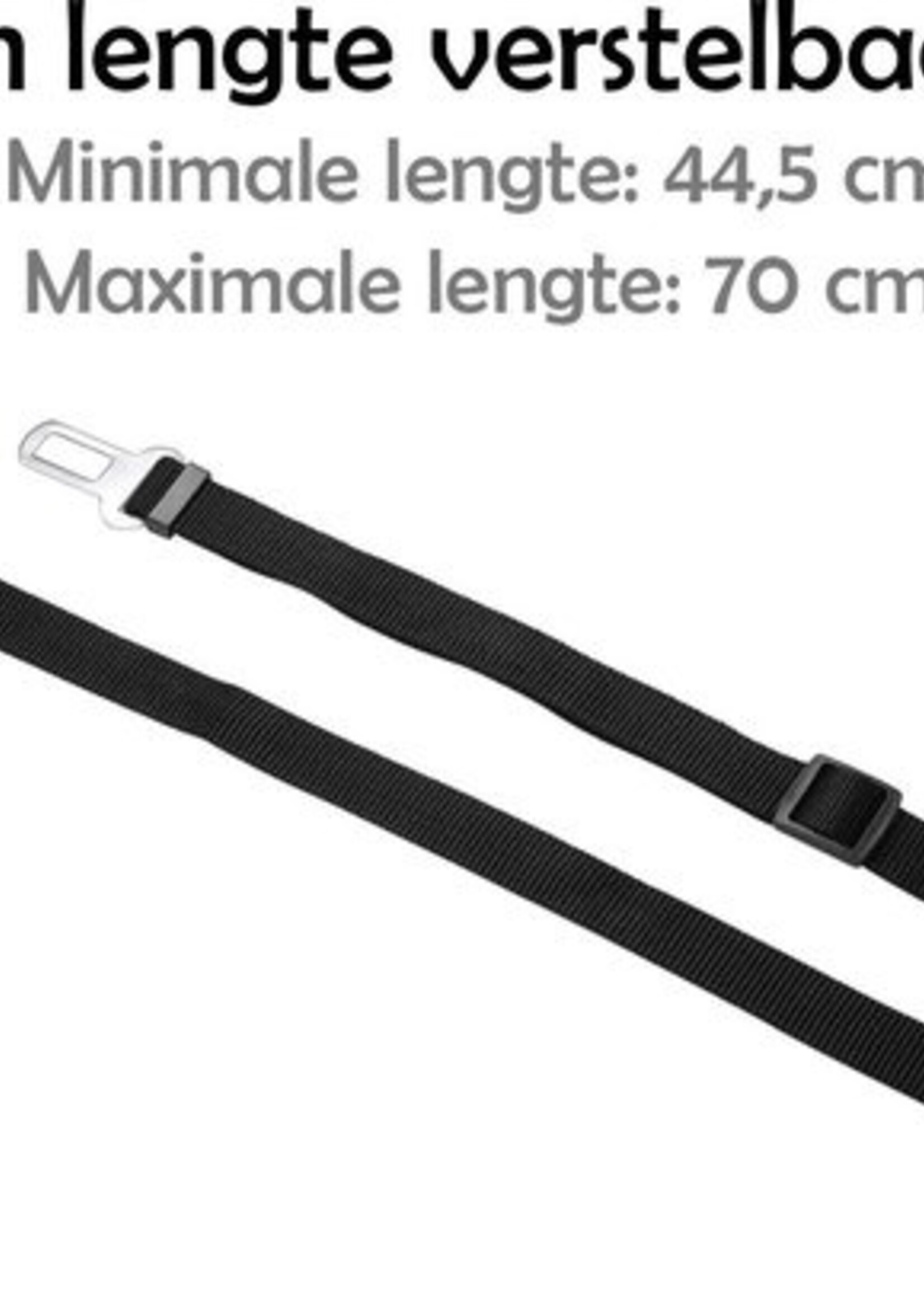 LUQ Honden Autogordel Verstelbaar Hondenriem Autogordel Universele Hondengordel Zwart - 2 Stuks