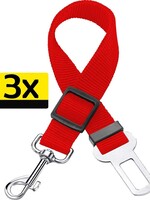 LUQ LUQ Hondenriem - Rood - 3 PACK