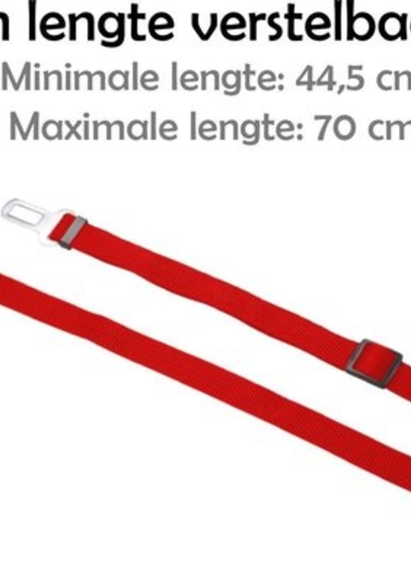 LUQ Honden Autogordel Verstelbaar Hondenriem Autogordel Universele Hondengordel Rood - 3 Stuks