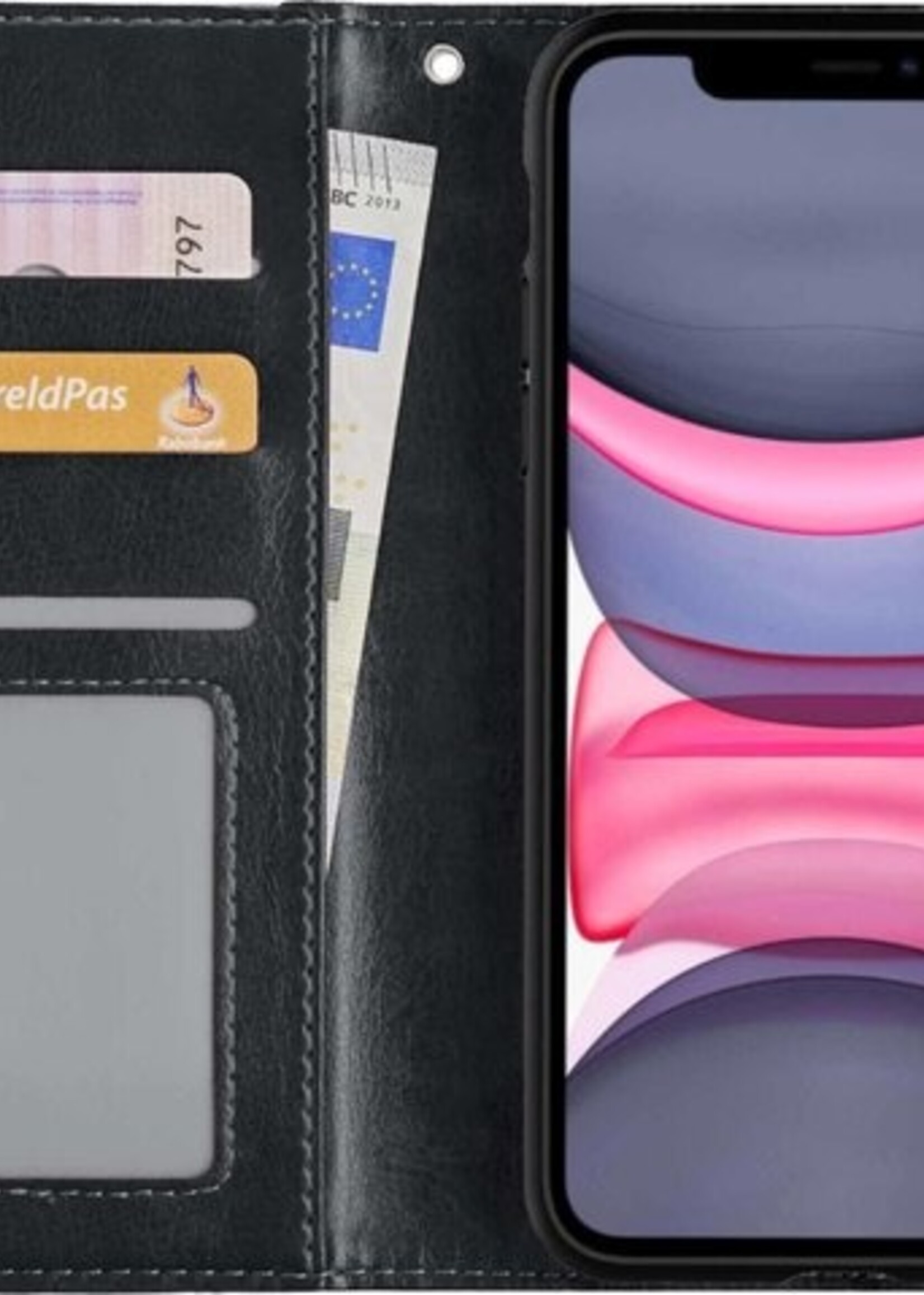 LUQ Hoesje Geschikt voor iPhone 11 Hoesje Case Uitneembare Bookcase 2-in-1 Hoes - Hoes Geschikt voor iPhone 11 Hoes Wallet Case Met Pasjeshouder Hoesje - Zwart