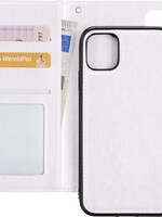 LUQ LUQ iPhone 11 2-in-1 hoesje bookcase afneembaar - Wit