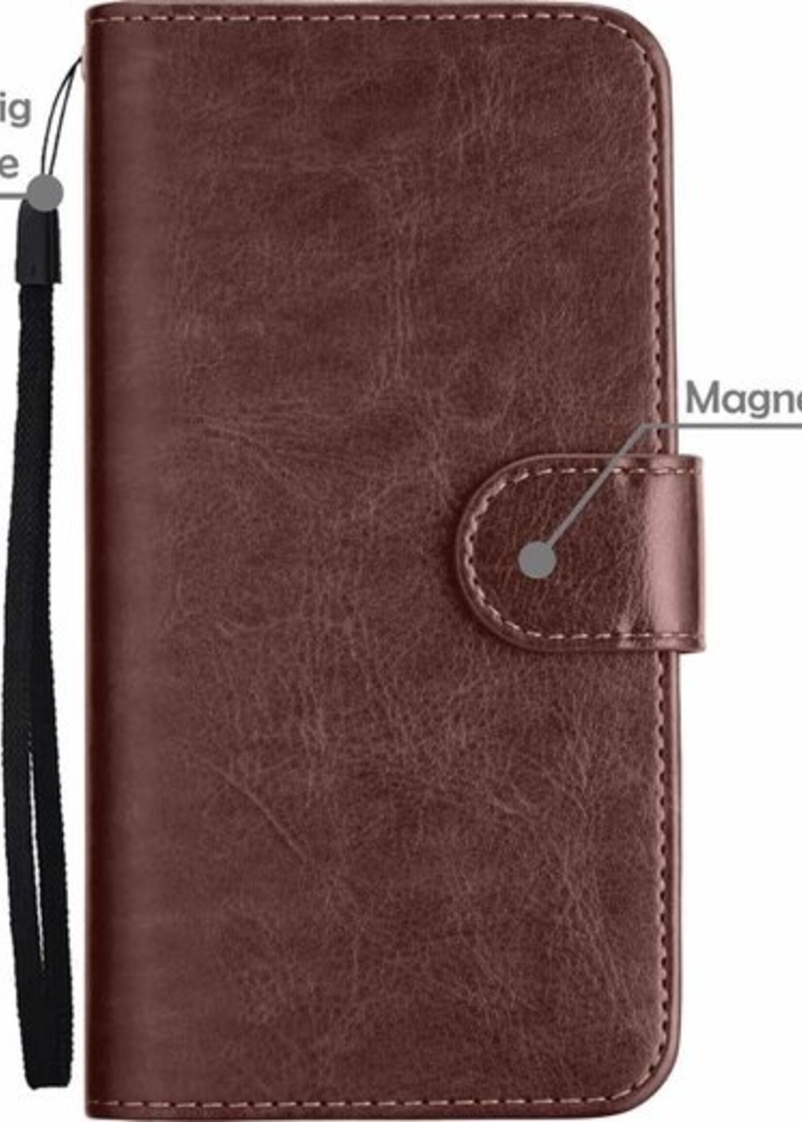 LUQ Hoesje Geschikt voor iPhone 11 Hoesje Case Uitneembare Bookcase 2-in-1 Hoes - Hoes Geschikt voor iPhone 11 Hoes Wallet Case Met Pasjeshouder Hoesje - Bruin