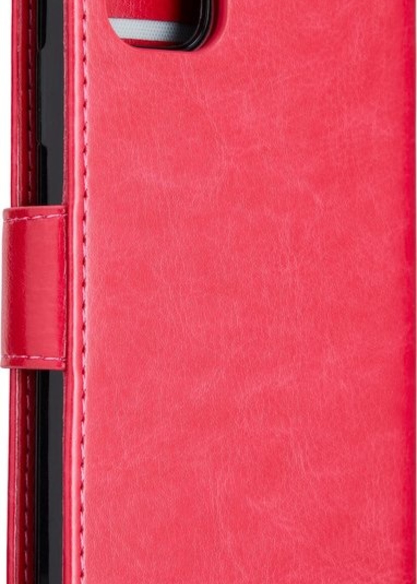 LUQ Hoesje Geschikt voor iPhone 11 Hoesje Case Uitneembare Bookcase 2-in-1 Hoes Met 2x Screenprotector - Hoes Geschikt voor iPhone 11 Hoes Wallet Case Met Pasjeshouder Hoesje - Donkerroze