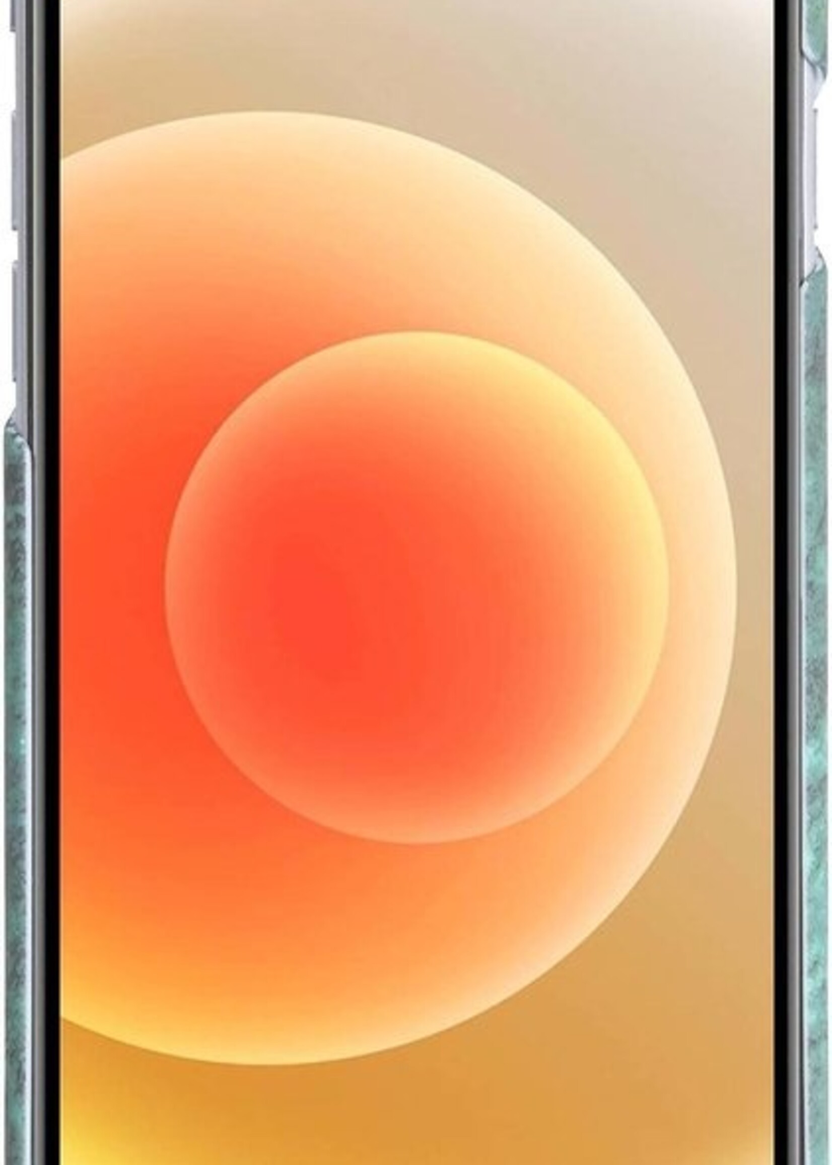 LUQ Hoesje Geschikt voor iPhone 12 Pro Max Hoesje Marmer Case Hard Cover Met Screenprotector - Hoes Geschikt voor iPhone 12 Pro Max Case Marmer Hoesje Backcover - Groen