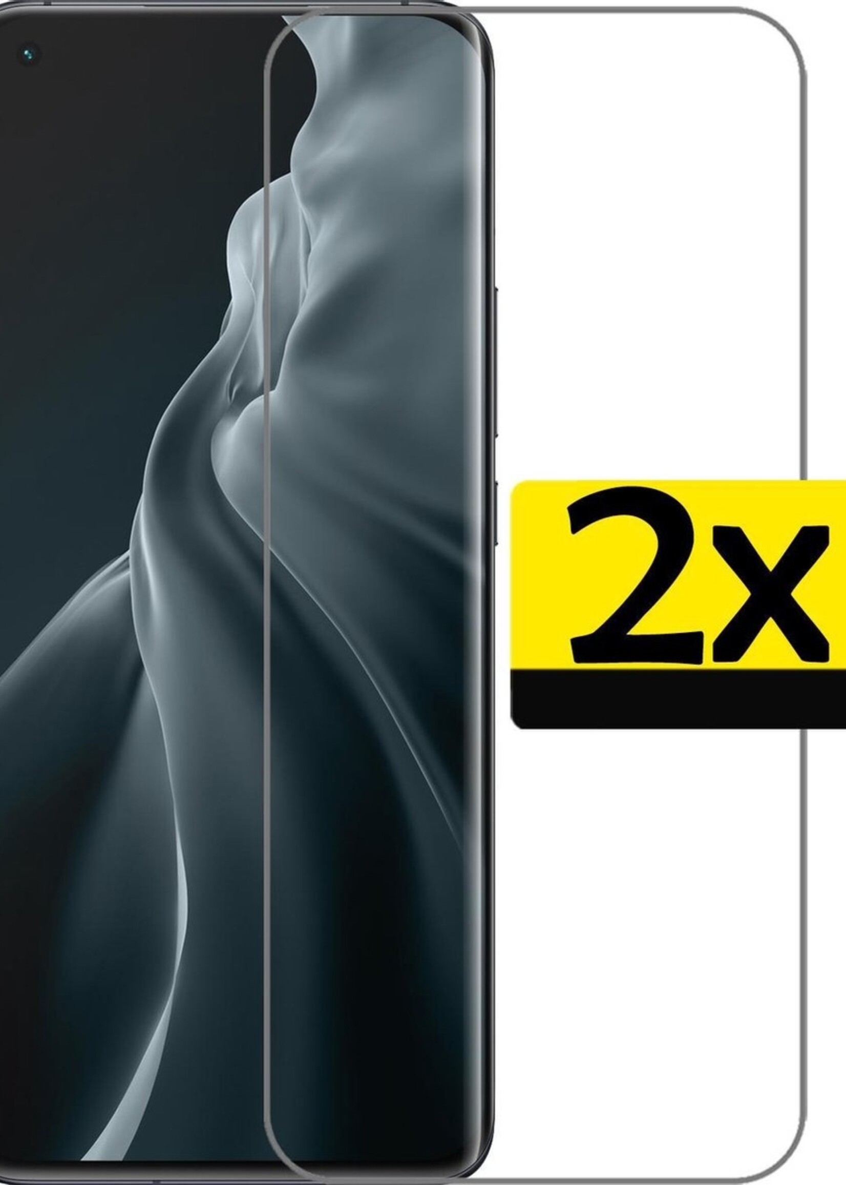 LUQ Screenprotector Geschikt voor Xiaomi Mi 11 Screenprotector Beschermglas Gehard Glas - Screenprotector Geschikt voor Xiaomi Mi 11 Screenprotector Glas - 2 Stuks