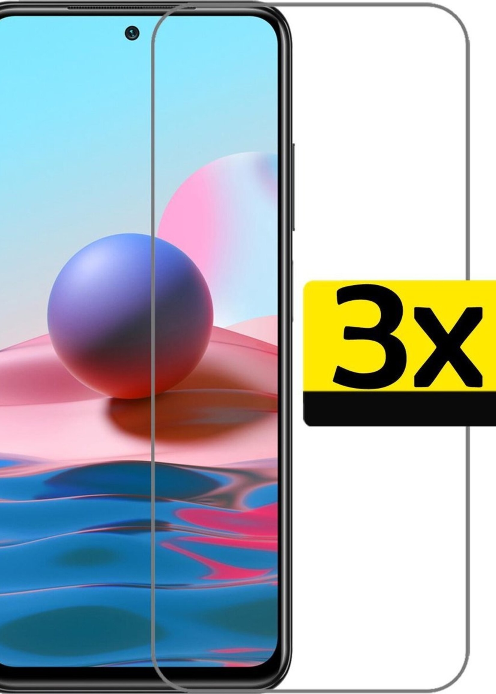 LUQ Screenprotector Geschikt voor Xiaomi Redmi Note 10 Pro Screenprotector Beschermglas Gehard Glas - Screenprotector Geschikt voor Xiaomi Redmi Note 10 Pro Screenprotector Glas - 3 Stuks