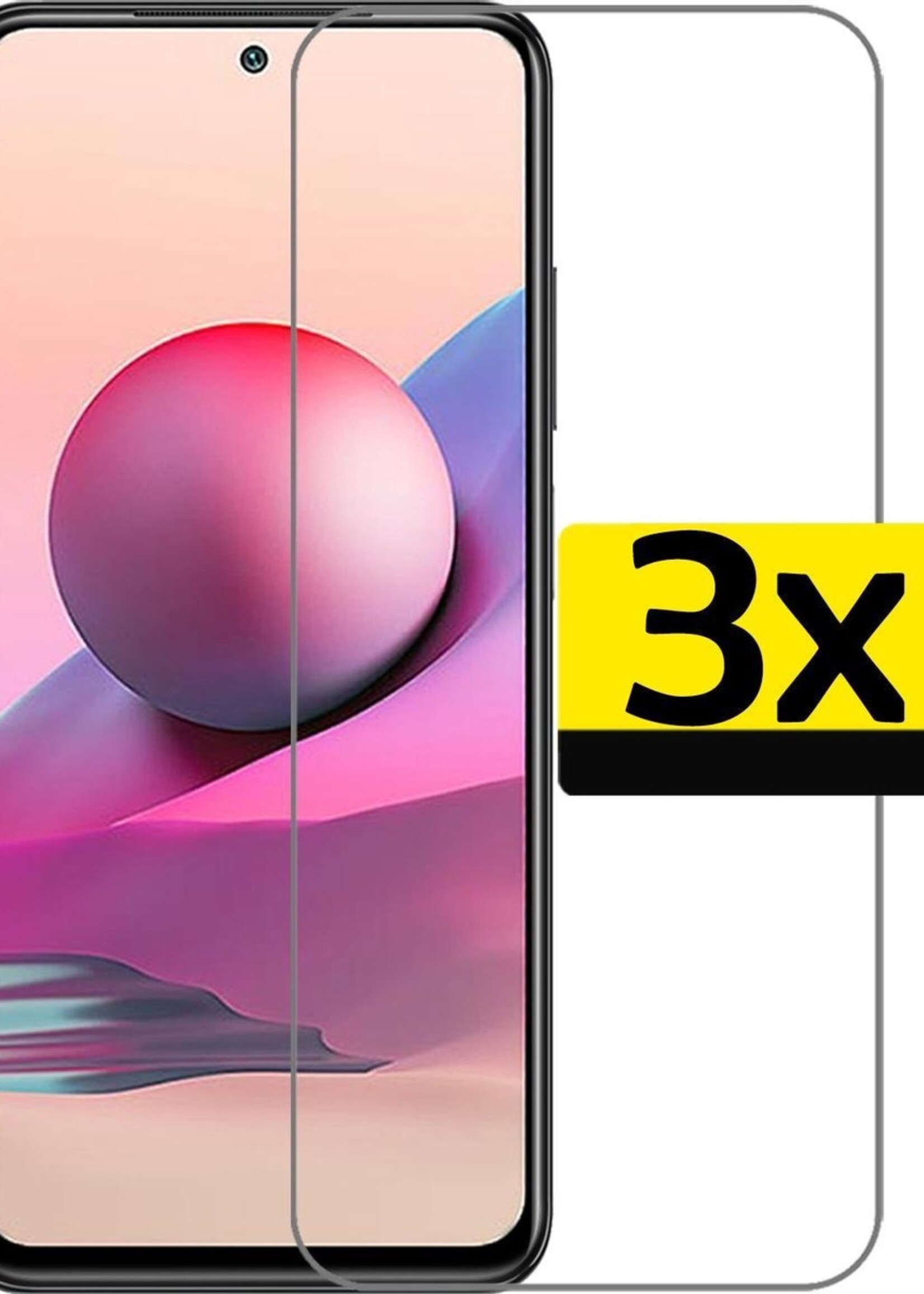 LUQ Screenprotector Geschikt voor Xiaomi Redmi Note 10 4G Screenprotector Beschermglas Gehard Glas - Screenprotector Geschikt voor Xiaomi Redmi Note 10 4G Screenprotector Glas - 3 Stuks