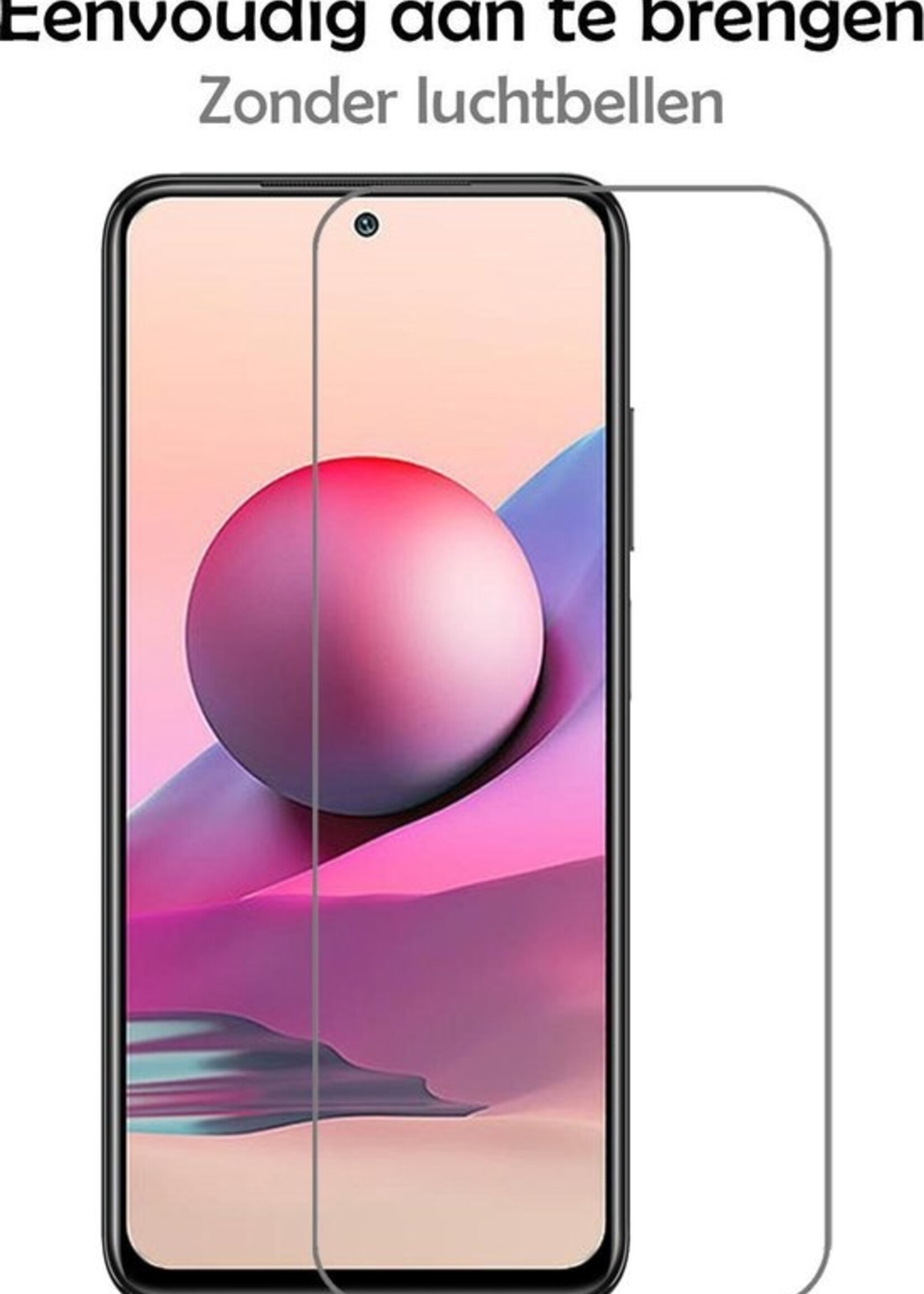 LUQ Screenprotector Geschikt voor Xiaomi Redmi Note 10 4G Screenprotector Beschermglas Gehard Glas - Screenprotector Geschikt voor Xiaomi Redmi Note 10 4G Screenprotector Glas - 3 Stuks