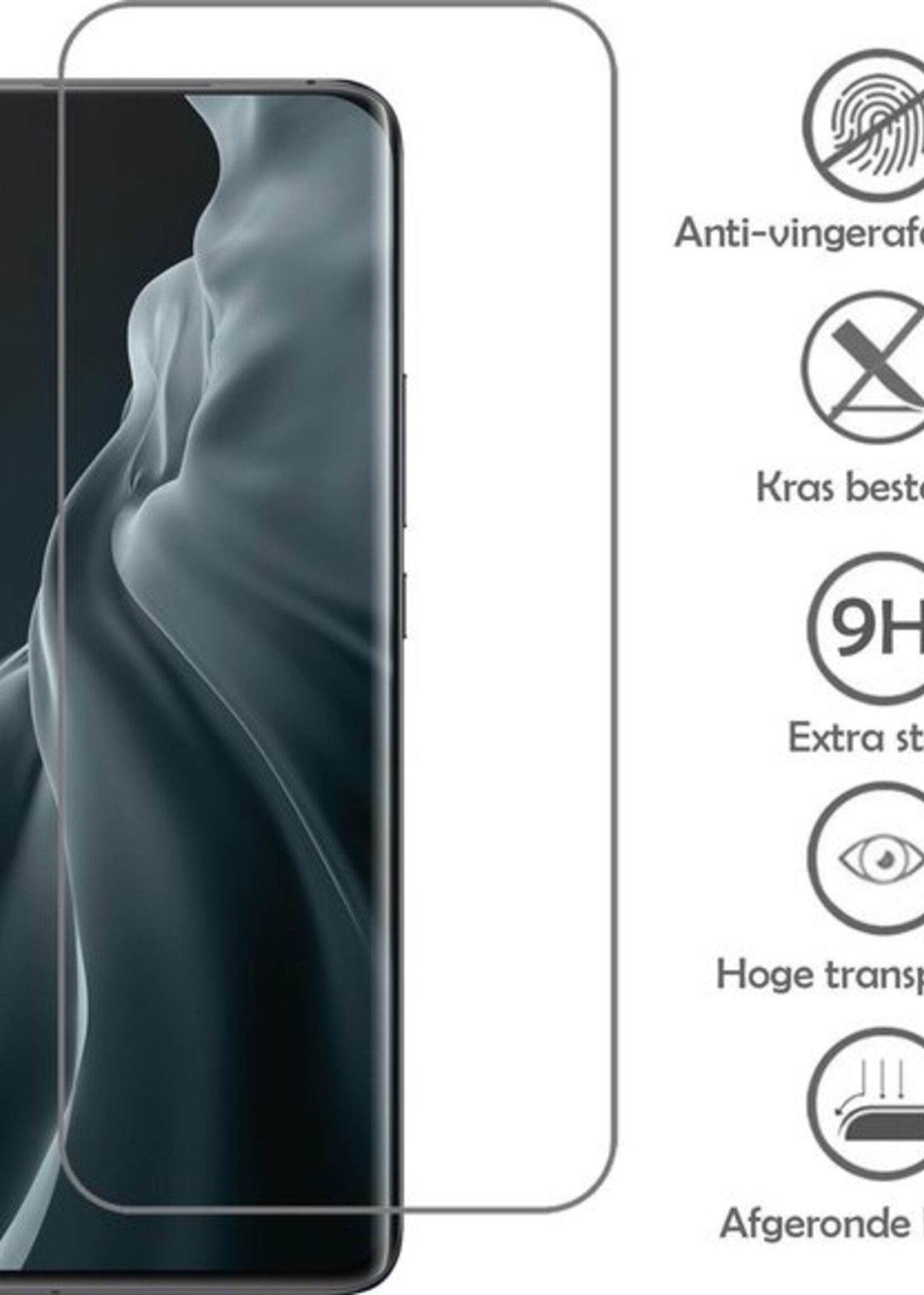 LUQ Screenprotector Geschikt voor Xiaomi Mi 11 Screenprotector Beschermglas Gehard Glas - Screenprotector Geschikt voor Xiaomi Mi 11 Screenprotector Glas - 2 Stuks