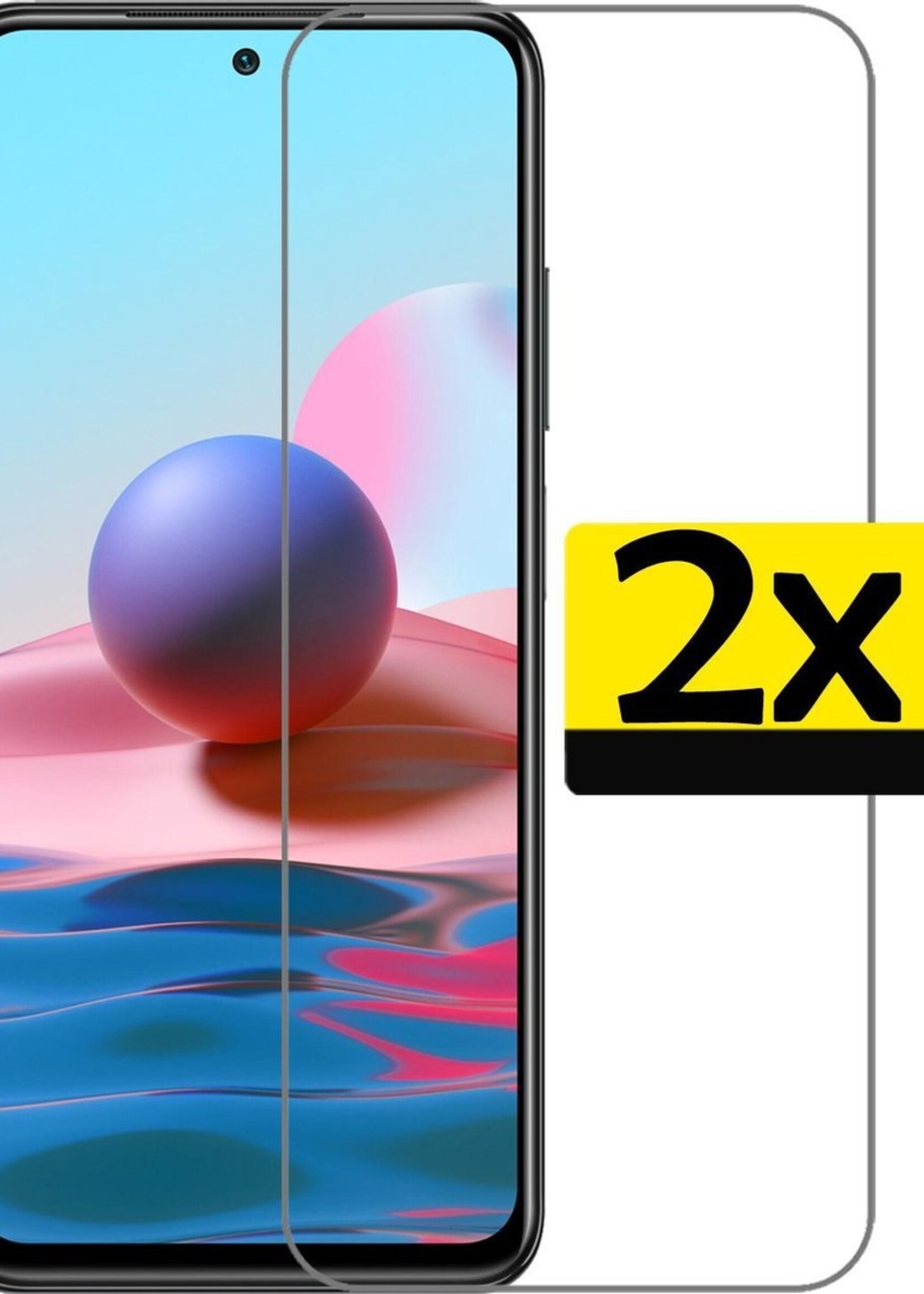 LUQ Screenprotector Geschikt voor Xiaomi Redmi Note 10 Pro Screenprotector Beschermglas Gehard Glas - Screenprotector Geschikt voor Xiaomi Redmi Note 10 Pro Screenprotector Glas - 2 Stuks