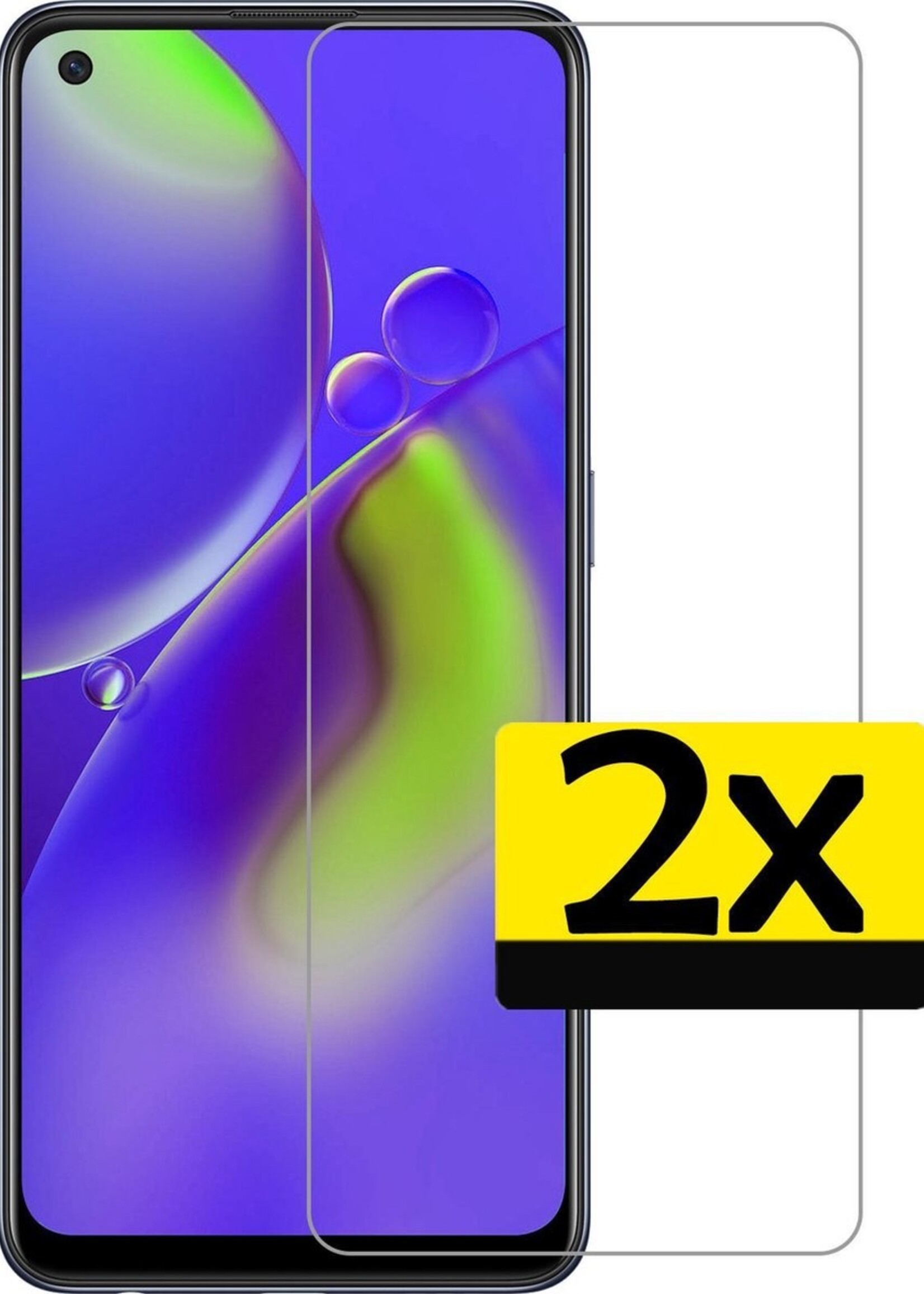 LUQ Screenprotector Geschikt voor OPPO A74 5G Screenprotector Beschermglas Gehard Glas - Screenprotector Geschikt voor OPPO A74 5G Screenprotector Glas - 2 Stuks