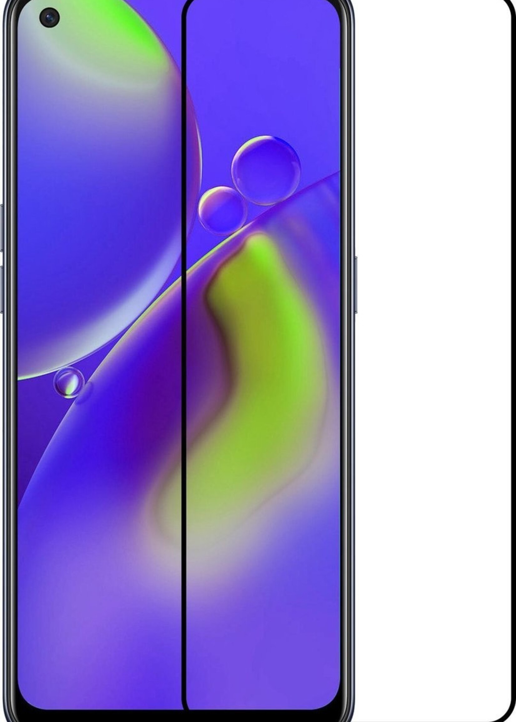 LUQ Screenprotector Geschikt voor OPPO A74 5G Screenprotector Glas Full Cover - Screenprotector Geschikt voor OPPO A74 5G Screenprotector Full Cover