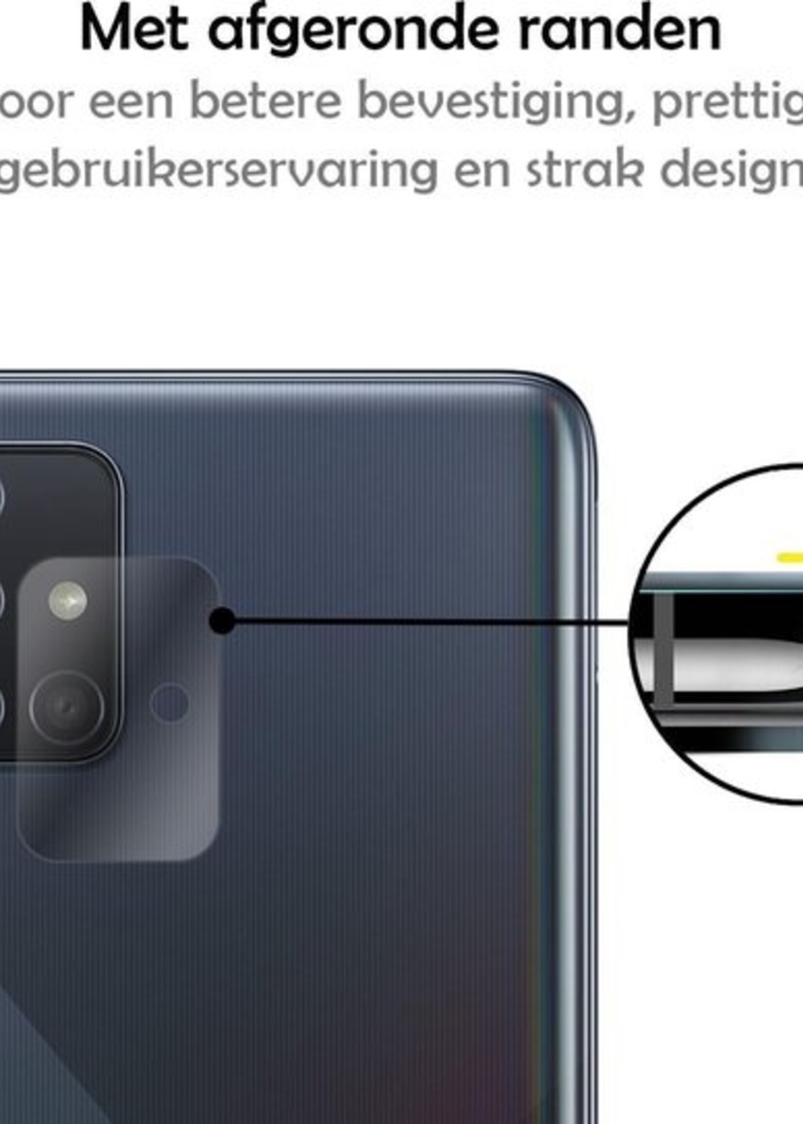 LUQ Screenprotector Geschikt voor Samsung A71 Camera Screenprotector Tempered Glass - Screenprotector Geschikt voor Samsung Galaxy A71 Screenprotector Camera Screenprotector