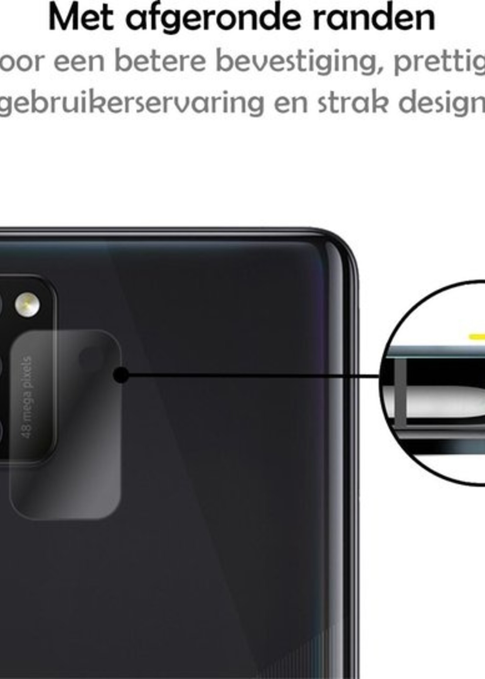 LUQ Screenprotector Geschikt voor Samsung A41 Camera Screenprotector Tempered Glass - Screenprotector Geschikt voor Samsung Galaxy A41 Screenprotector Camera Screenprotector - 3 Stuks