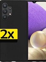LUQ 2 PACK - LUQ Samsung Galaxy A32 4G hoesje siliconen - Zwart