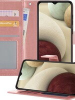 LUQ LUQ Samsung Galaxy A12 Hoesje Bookcase - Rose Goud