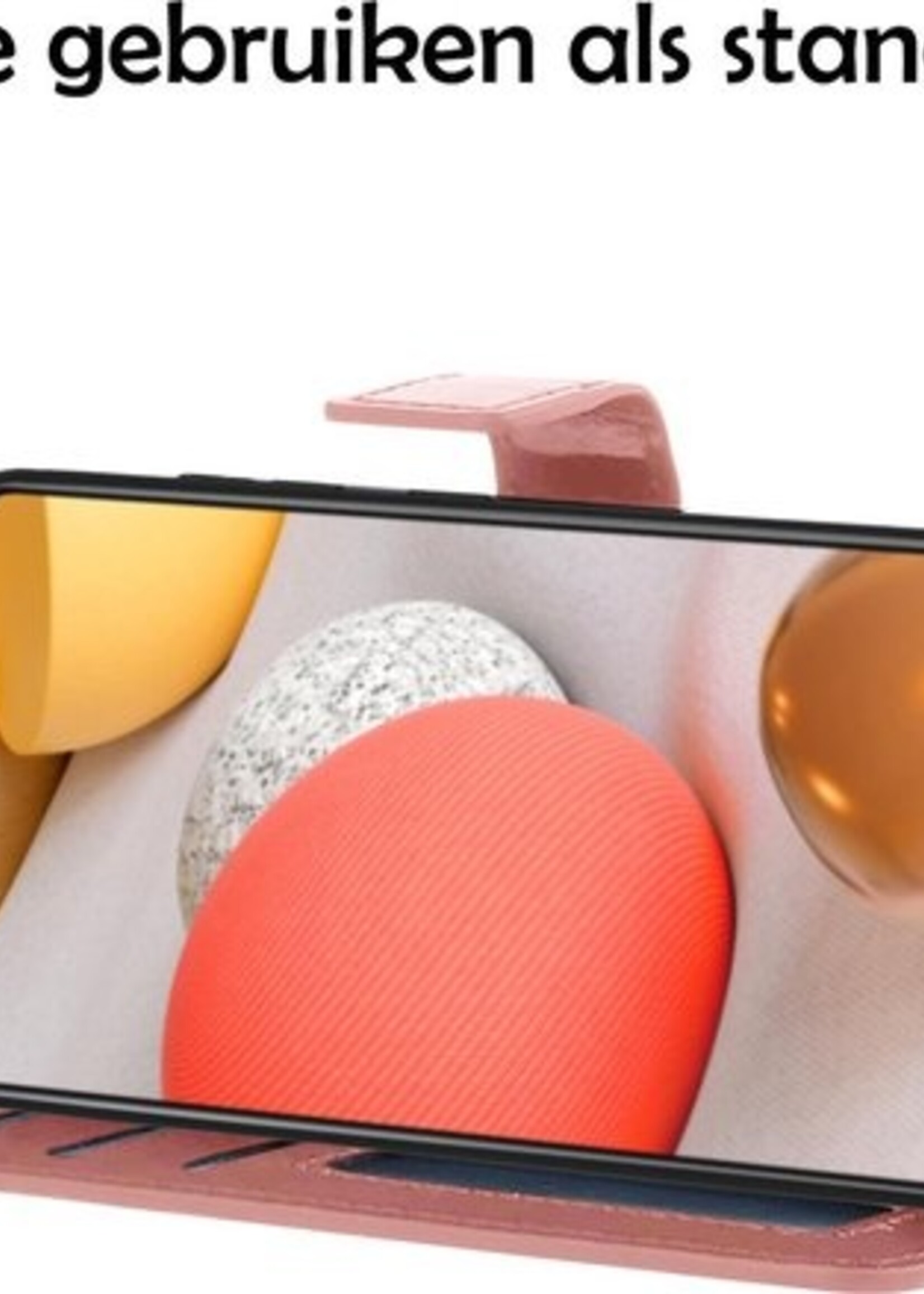 LUQ Hoesje Geschikt voor Samsung A42 Hoesje Book Case Hoes Wallet Cover - Hoes Geschikt voor Samsung Galaxy A42 Hoesje Bookcase Hoes - Rosé goud