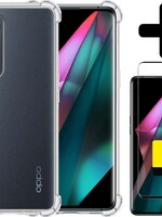 LUQ LUQ Oppo Find X3 Neo hoesje shock proof + 2x screenprotector