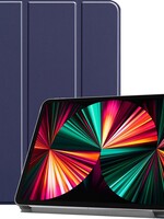LUQ LUQ iPad Pro 12.9 inch (2021) Hoesje Bookcase - Donkerblauw