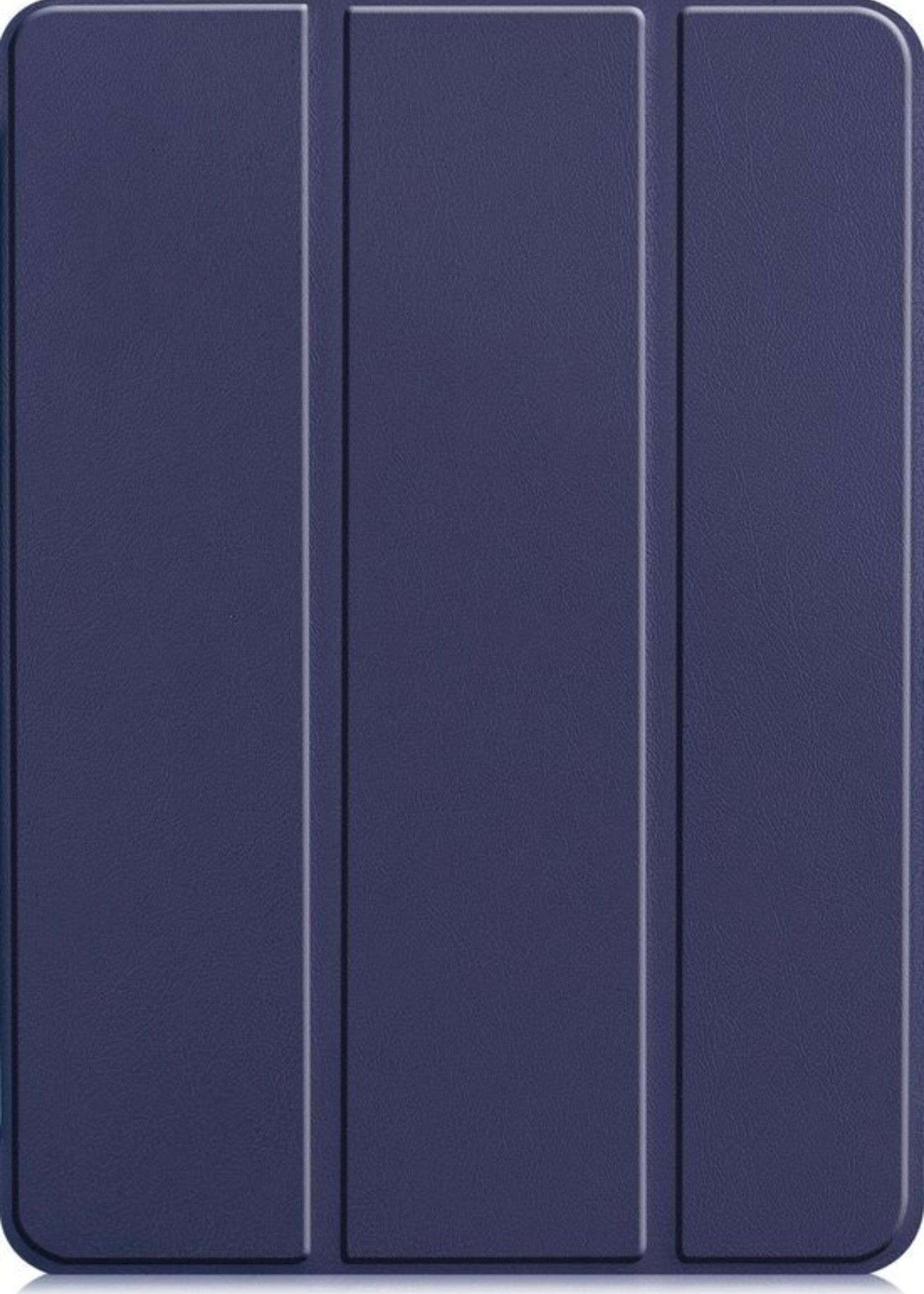 LUQ Hoes Geschikt voor iPad Pro 2021 (12,9 inch) Hoes Luxe Hoesje Book Case - Hoesje Geschikt voor iPad Pro 12,9 inch (2021) Hoes Cover - Donkerblauw