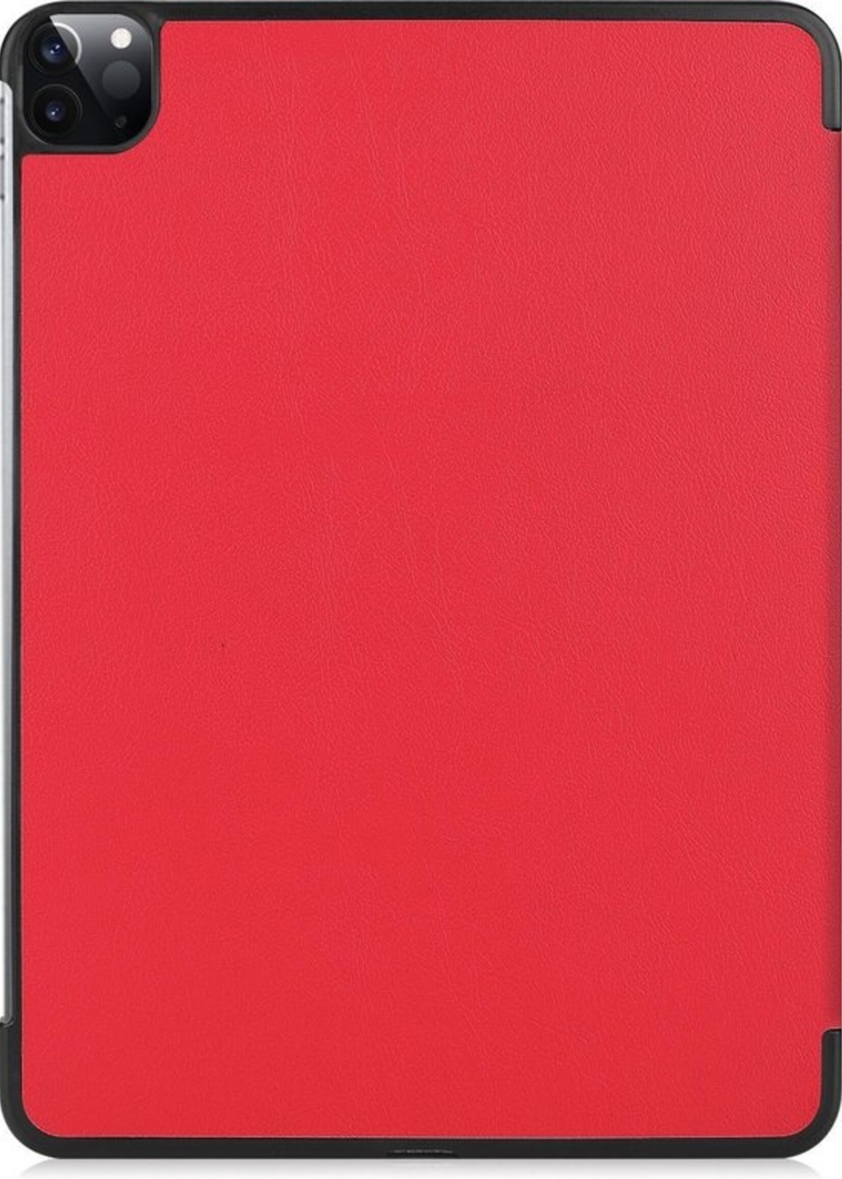 LUQ Hoes Geschikt voor iPad Pro 2021 (12,9 inch) Hoes Luxe Hoesje Book Case - Hoesje Geschikt voor iPad Pro 12,9 inch (2021) Hoes Cover - Rood
