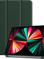 LUQ LUQ iPad Pro 12.9 inch (2021) Hoesje Bookcase - Donkergroen