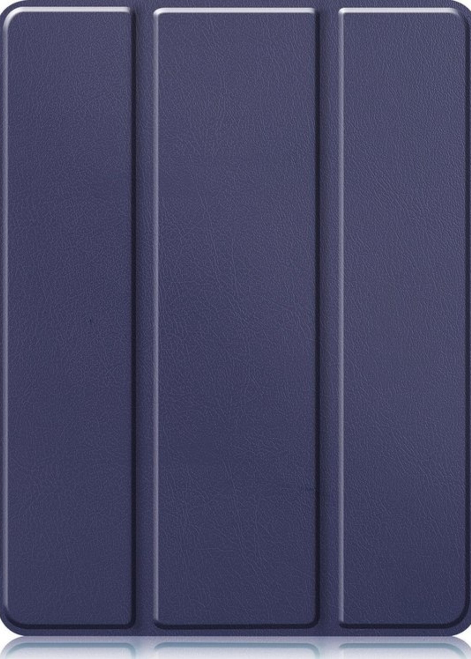LUQ Hoes Geschikt voor iPad Pro 2021 (12,9 inch) Hoes Luxe Hoesje Case Met Uitsparing Geschikt voor Apple Pencil - Hoesje Geschikt voor iPad Pro 12,9 inch (2021) Hoes Cover - Donkerblauw