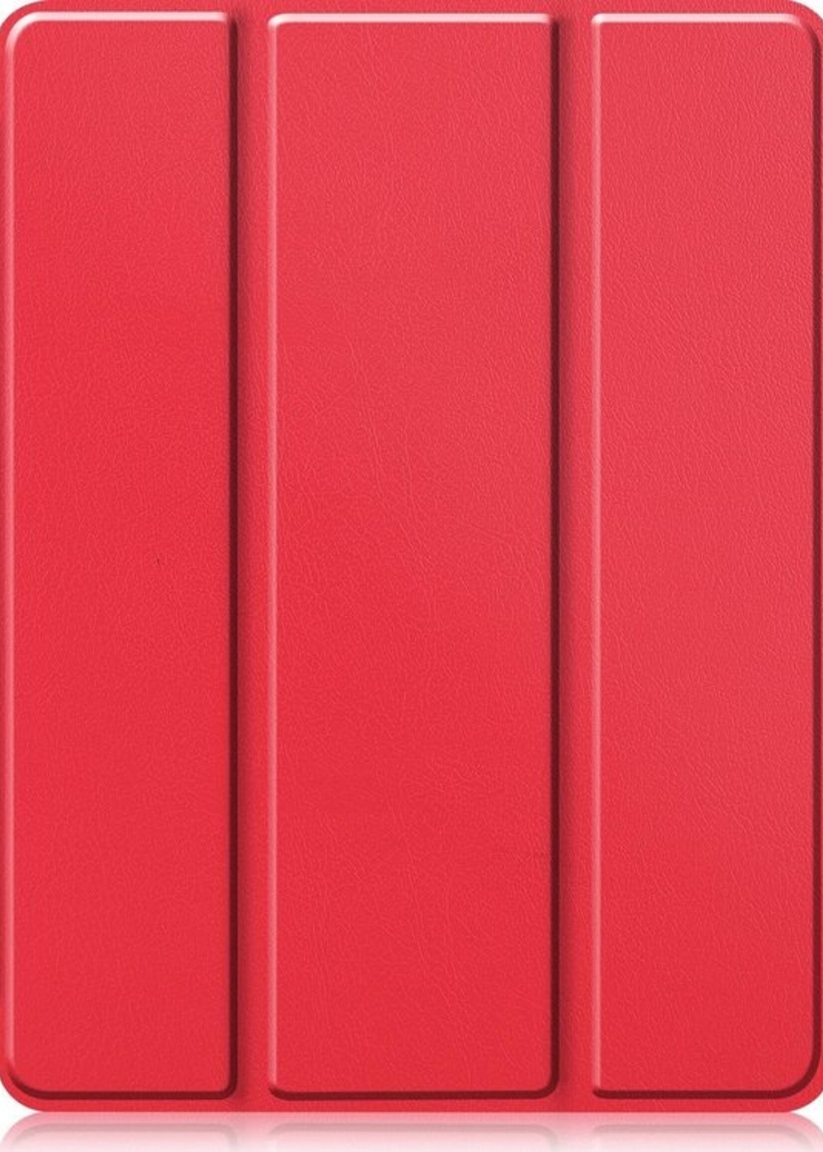 LUQ Hoes Geschikt voor iPad Pro 2021 (12,9 inch) Hoes Luxe Hoesje Case Met Uitsparing Geschikt voor Apple Pencil - Hoesje Geschikt voor iPad Pro 12,9 inch (2021) Hoes Cover - Rood