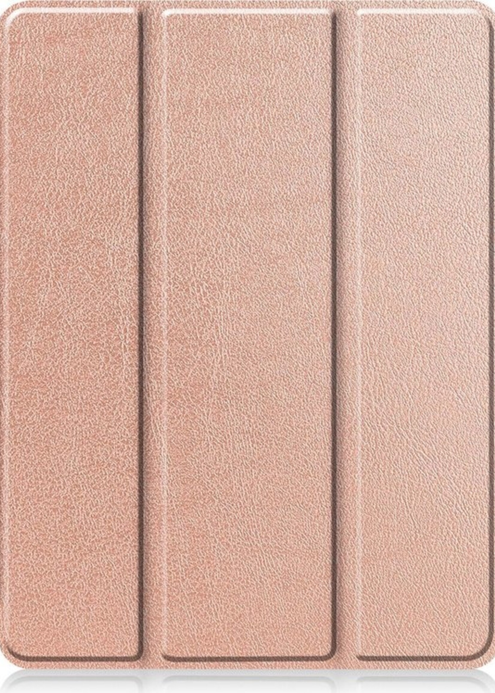 LUQ Hoes Geschikt voor iPad Pro 2021 (12,9 inch) Hoes Luxe Hoesje Case Met Uitsparing Geschikt voor Apple Pencil - Hoesje Geschikt voor iPad Pro 12,9 inch (2021) Hoes Cover - Rosé goud