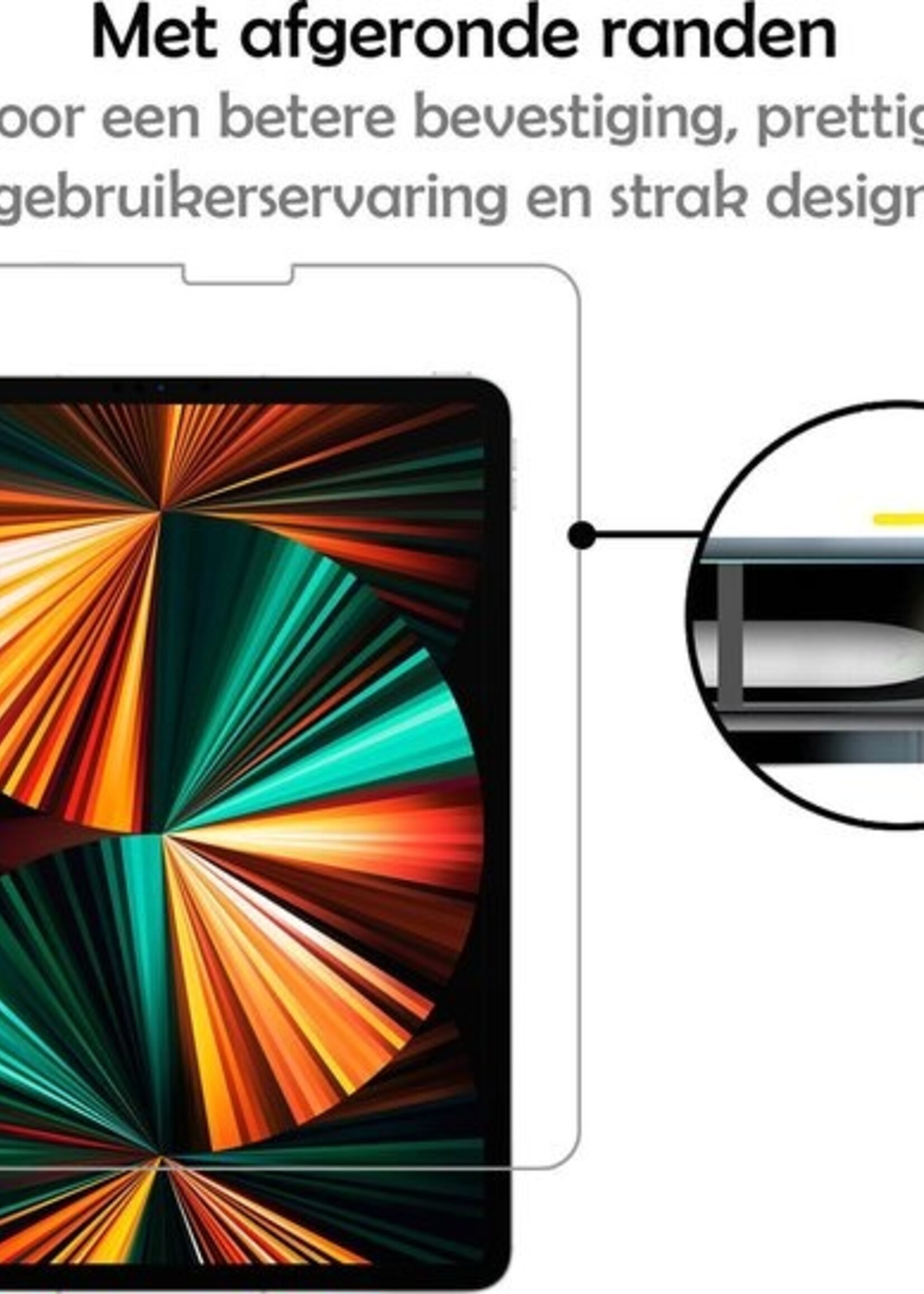 LUQ Hoes Geschikt voor iPad Pro 2021 (11 inch) Hoes Luxe Hoesje Book Case Met Screenprotector - Hoesje Geschikt voor iPad Pro 11 inch (2021) Hoes Cover - Zwart