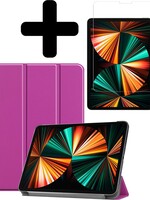 LUQ LUQ iPad Pro 11 inch (2021) Hoesje Met Screenprotector - Paars