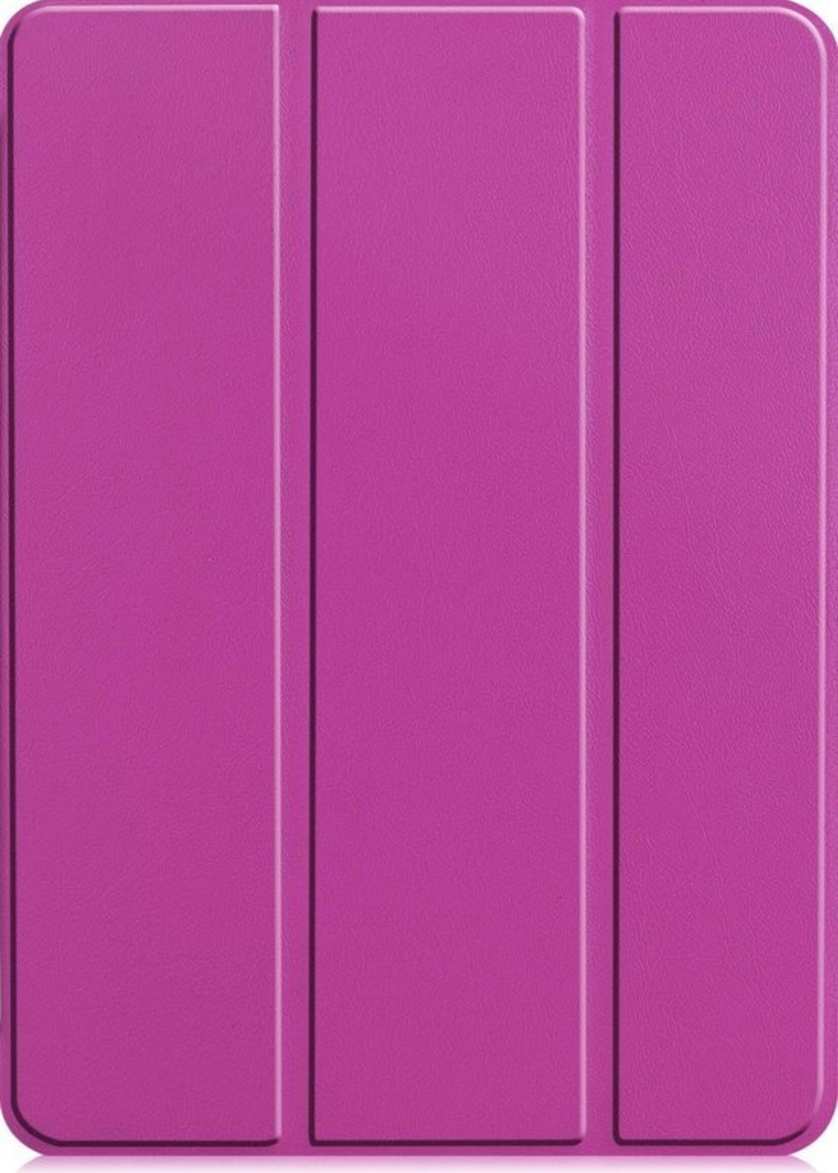 LUQ Hoes Geschikt voor iPad Pro 2021 (11 inch) Hoes Luxe Hoesje Book Case Met Screenprotector - Hoesje Geschikt voor iPad Pro 11 inch (2021) Hoes Cover - Paars