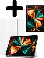 LUQ LUQ iPad Pro 11 inch (2021) Hoesje Met Screenprotector - Wit
