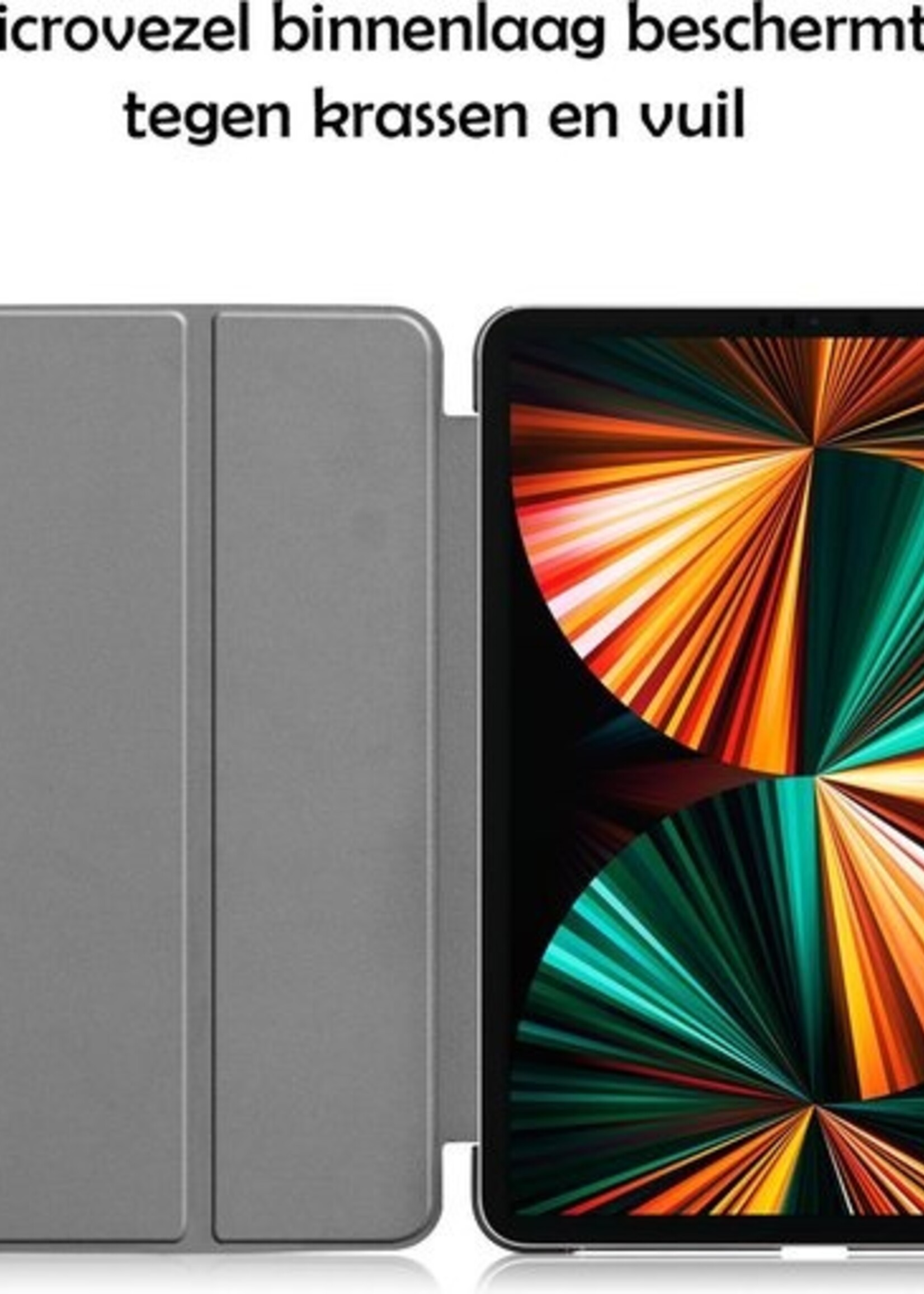 LUQ Hoes Geschikt voor iPad Pro 2021 (11 inch) Hoes Luxe Hoesje Book Case Met Screenprotector - Hoesje Geschikt voor iPad Pro 11 inch (2021) Hoes Cover - Donkergroen