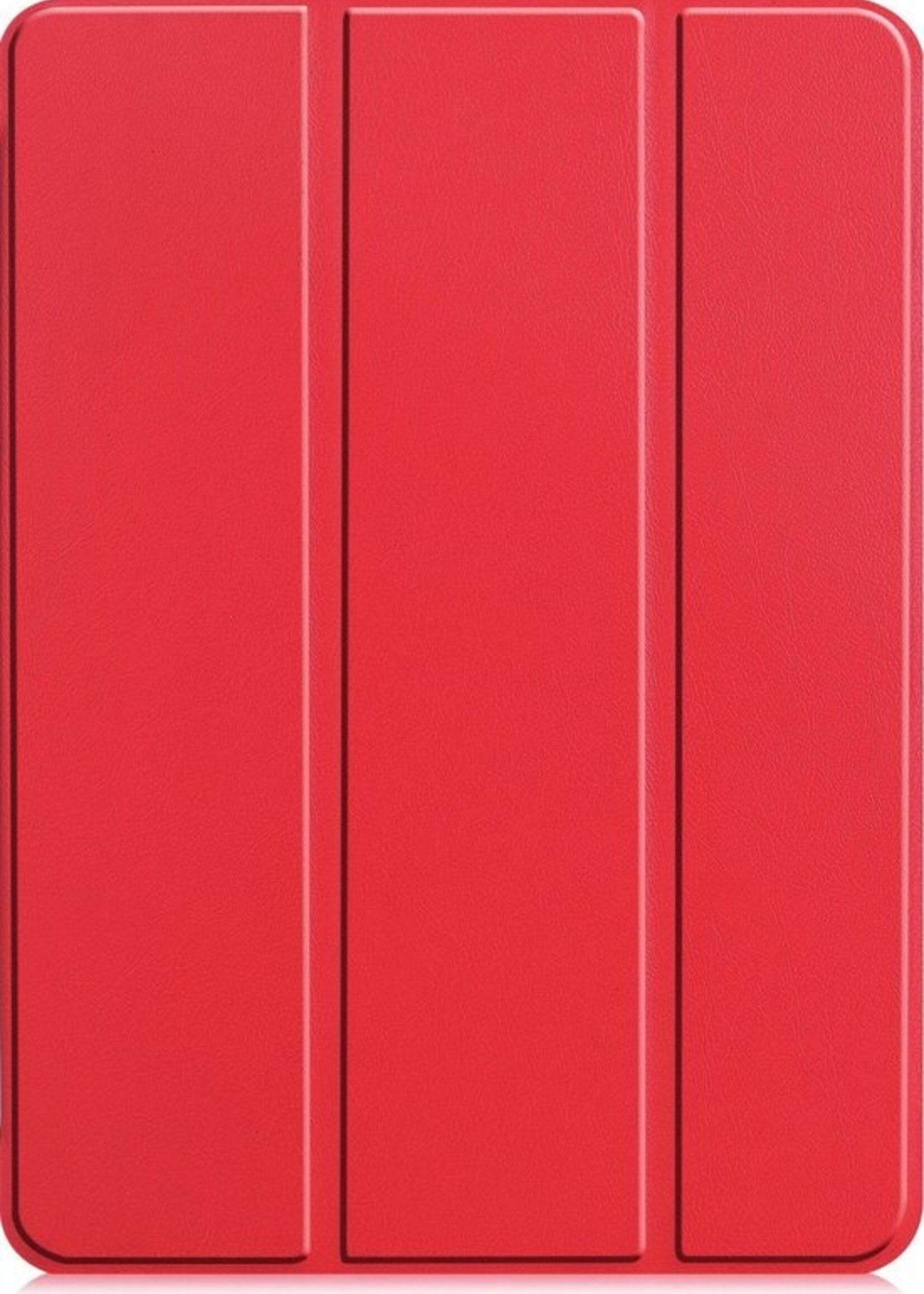 LUQ Hoes Geschikt voor iPad Pro 2021 (11 inch) Hoes Luxe Hoesje Book Case Met Screenprotector - Hoesje Geschikt voor iPad Pro 11 inch (2021) Hoes Cover - Rood