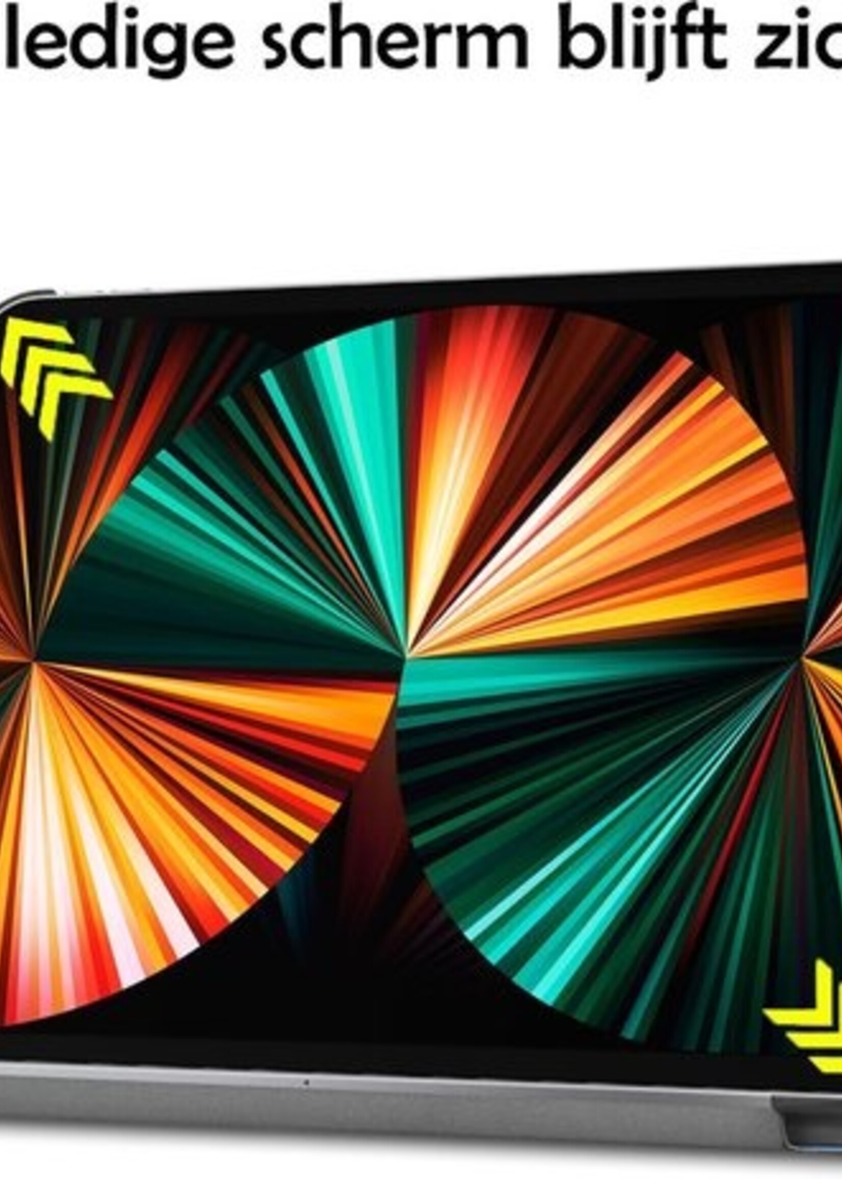 LUQ Hoes Geschikt voor iPad Pro 2021 (11 inch) Hoes Luxe Hoesje Book Case Met Screenprotector - Hoesje Geschikt voor iPad Pro 11 inch (2021) Hoes Cover - Lichtblauw