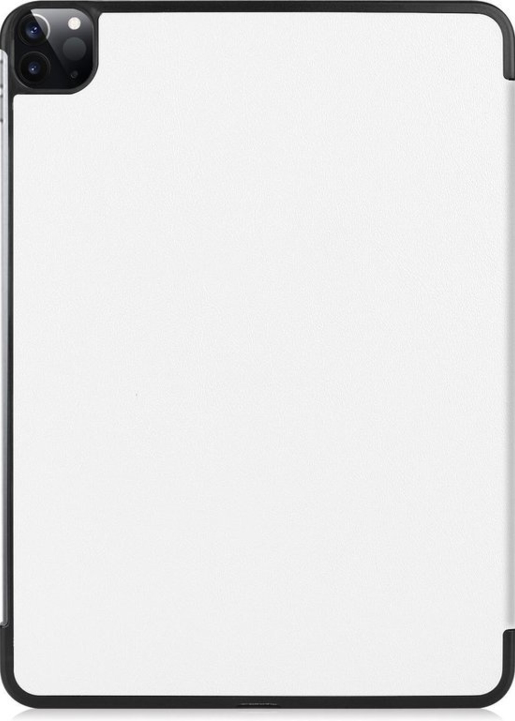 LUQ Hoes Geschikt voor iPad Pro 2021 (11 inch) Hoes Luxe Hoesje Book Case Met Screenprotector - Hoesje Geschikt voor iPad Pro 11 inch (2021) Hoes Cover - Wit