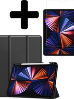 LUQ LUQ iPad Pro 11 inch (2021) Hoesje Met Apple Pencilhouder Met Screenprotector - Zwart
