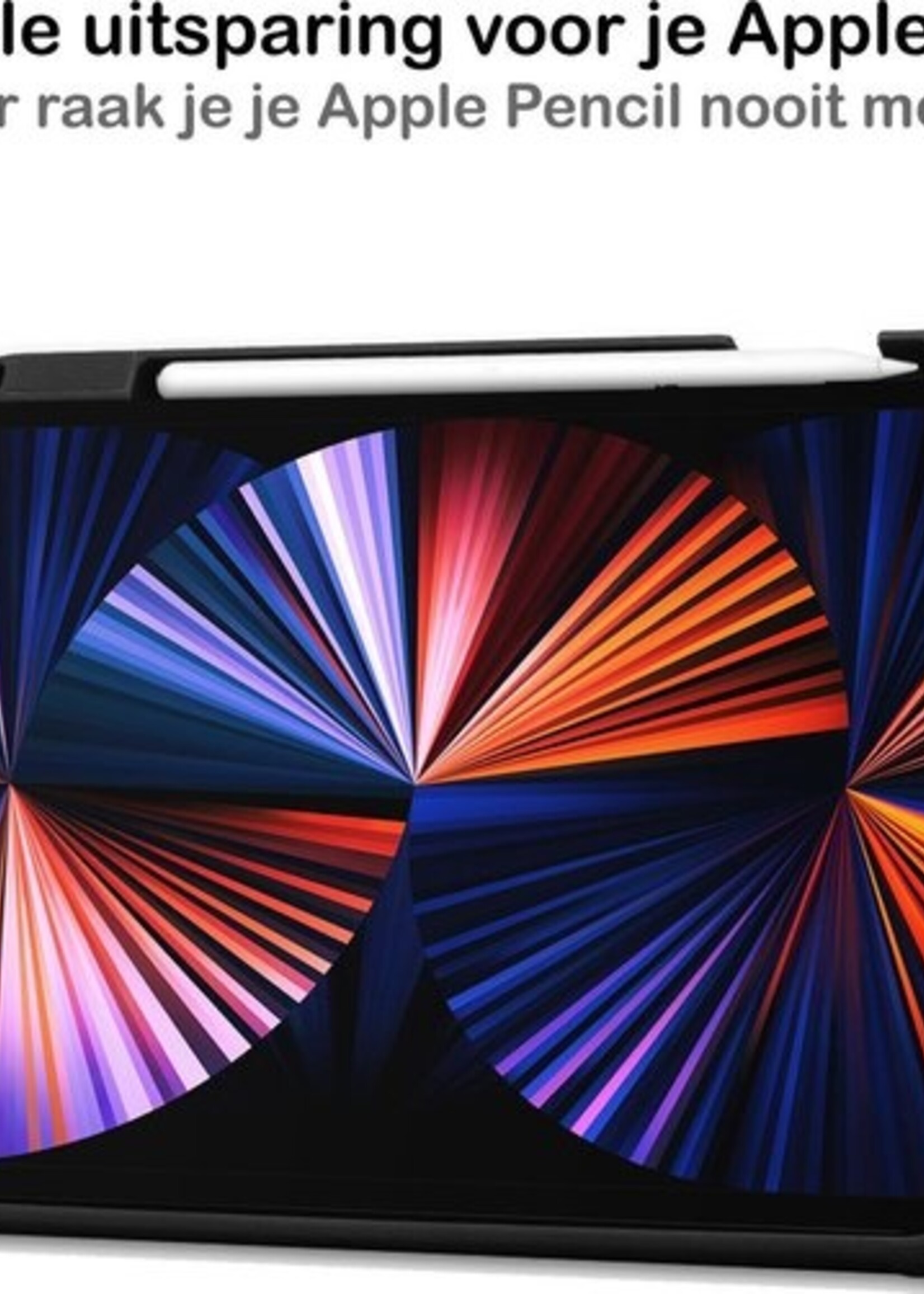 LUQ Hoes Geschikt voor iPad Pro 2021 (11 inch) Hoes Luxe Hoesje Case Met Uitsparing Geschikt voor Apple Pencil Met Screenprotector - Hoesje Geschikt voor iPad Pro 11 inch (2021) Hoes Cover - Paars