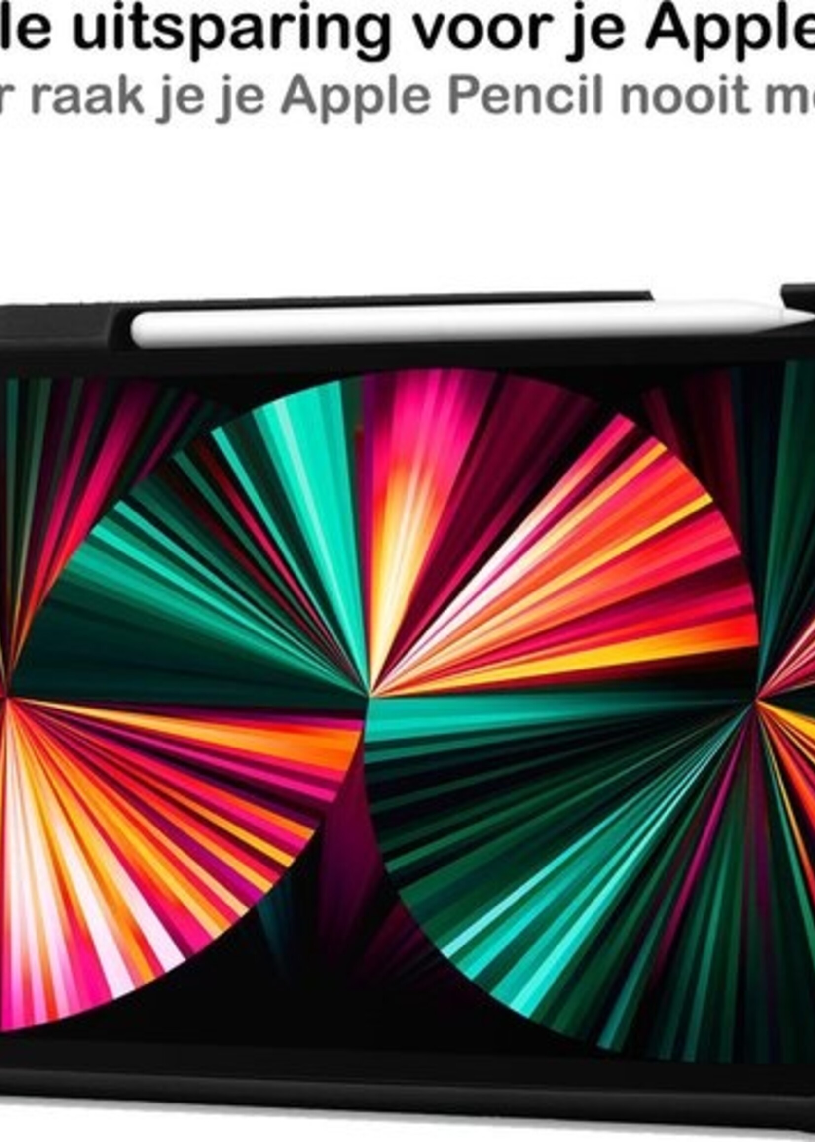 LUQ Hoes Geschikt voor iPad Pro 2021 (12,9 inch) Hoes Luxe Hoesje Case Met Uitsparing Geschikt voor Apple Pencil Met Screenprotector - Hoesje Geschikt voor iPad Pro 12,9 inch (2021) Hoes Cover - Donkergroen