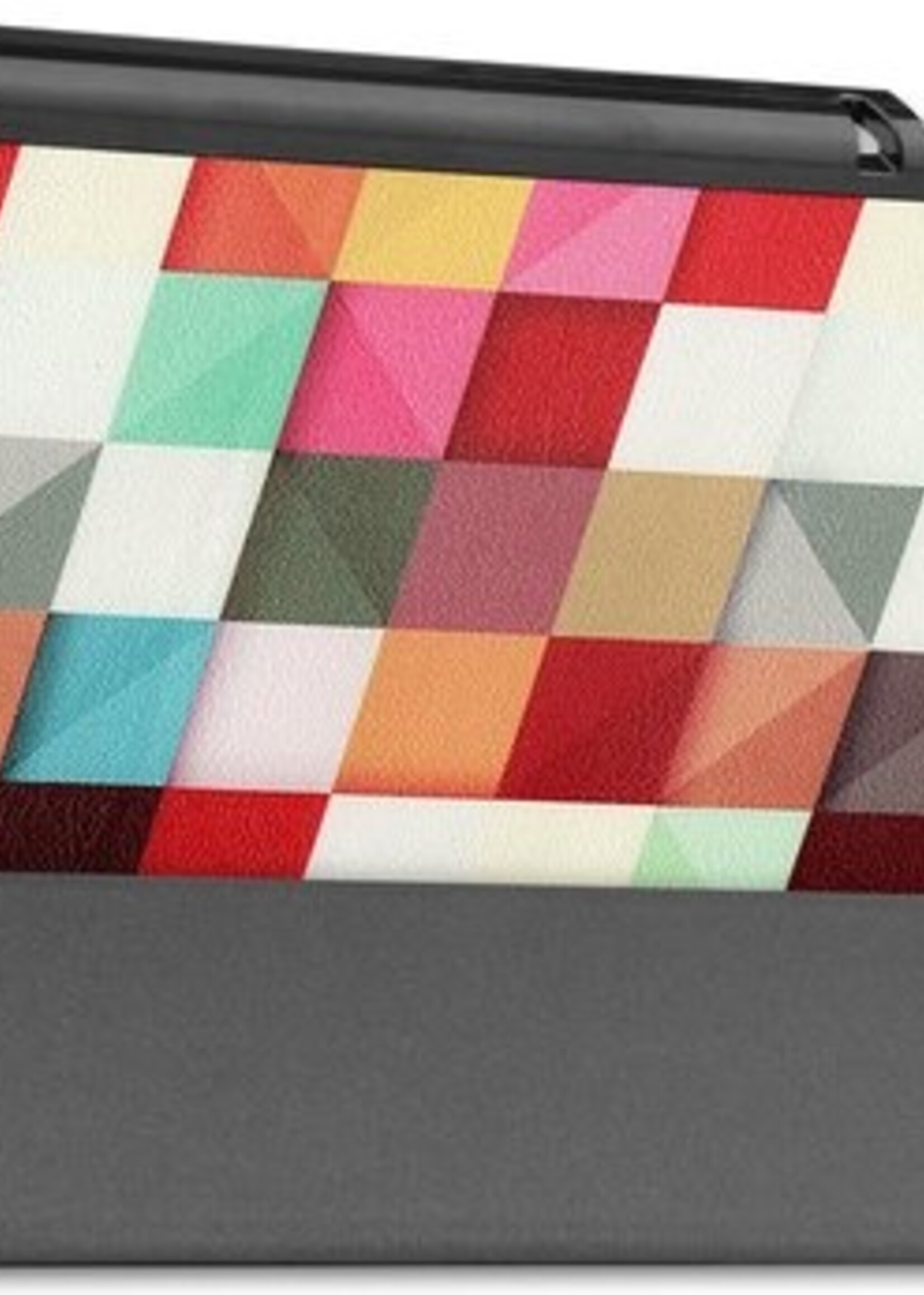 LUQ Hoes Geschikt voor Samsung Galaxy Tab A7 Lite Hoes Luxe Hoesje Book Case - Hoesje Geschikt voor Samsung Tab A7 Lite Hoes Cover - Blokken